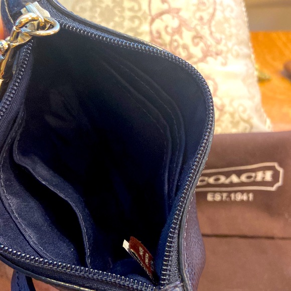Navy blue Coach wristlet - Picture 3 of 3